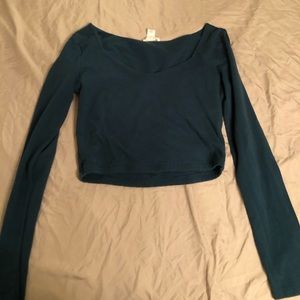 Green crop top